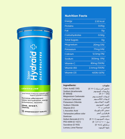 Super Hydraid Electrolytes Lemon & Lime